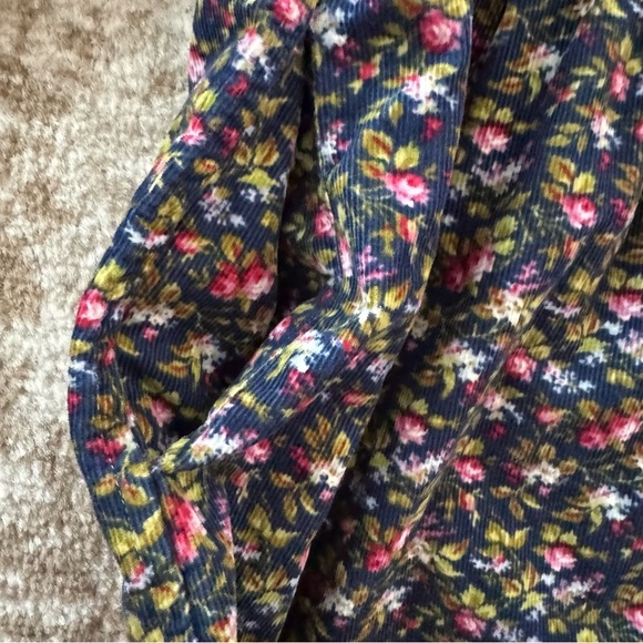 Polo by Ralph Lauren Floral Patterned dress navy corduroy with pockets girl’s 5 - Picture 3 of 7